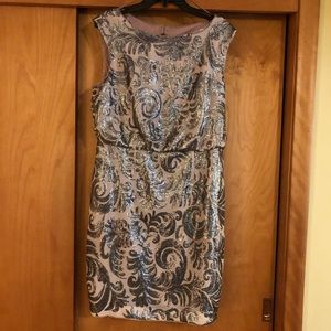 Silver formal sequin dress